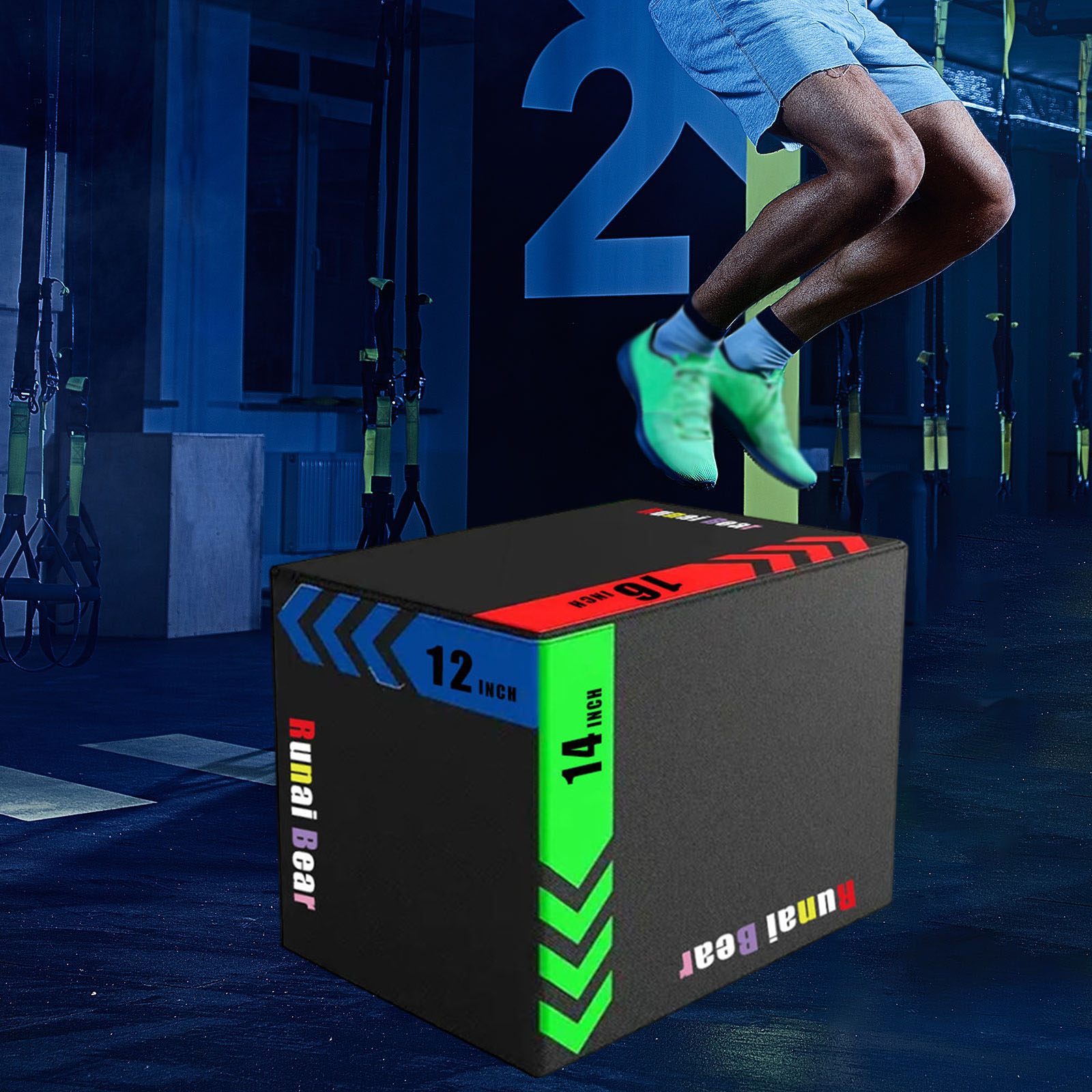 Box Jump Plyo - Plyo Jumping Exercise Box Portable Step
