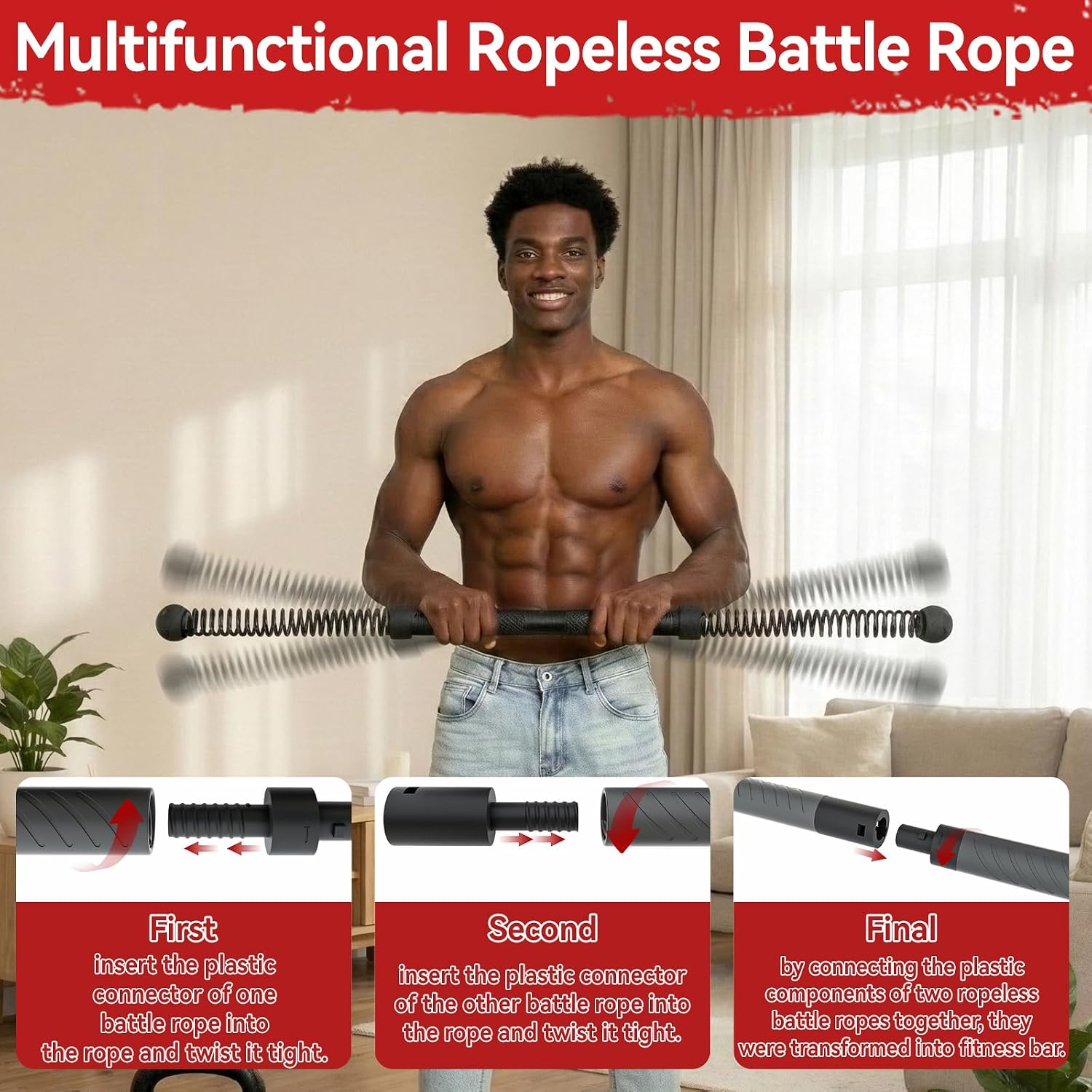 2-in-1 Upgraded Cordless Battl - Crossfit Training recension och pris