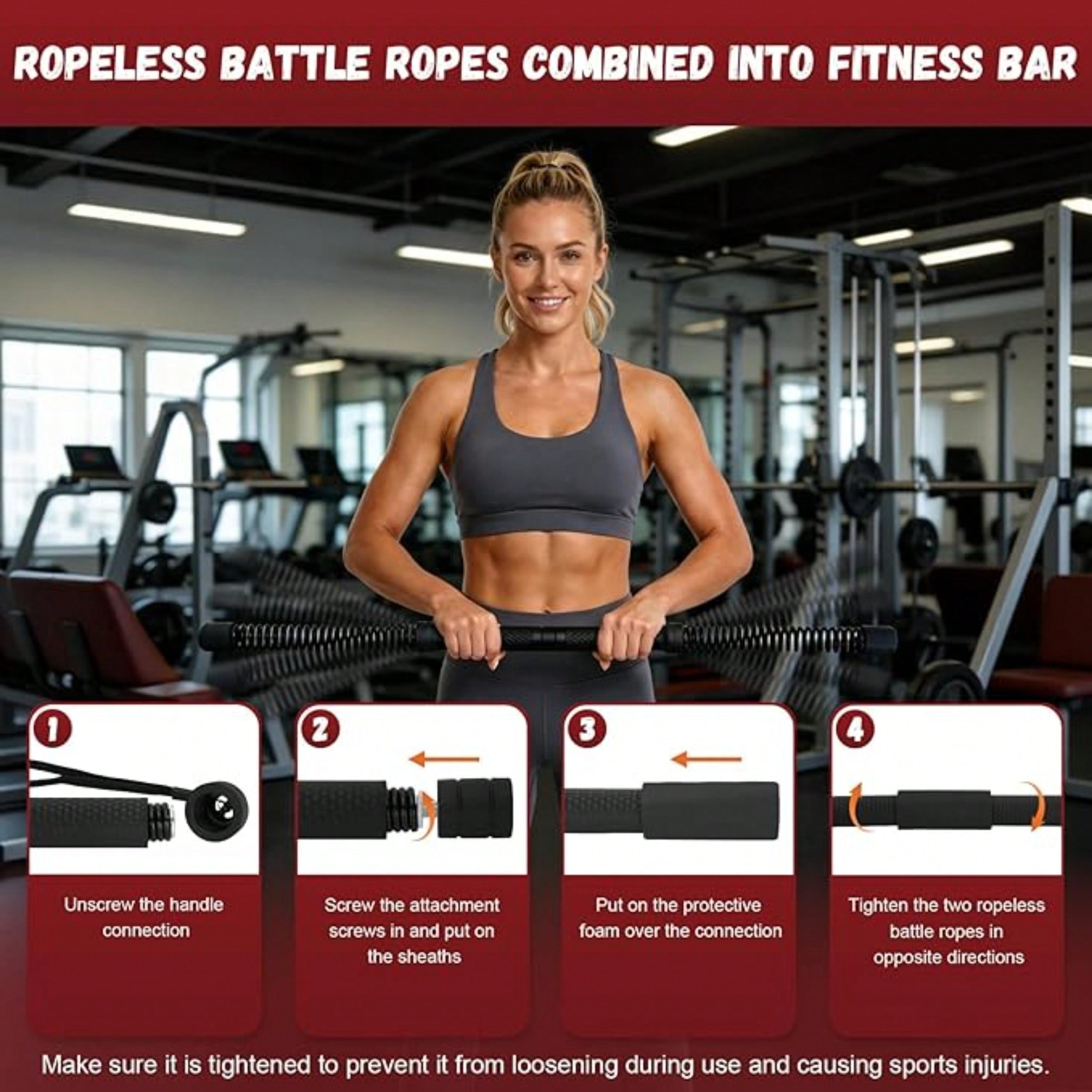 2-in-1 Upgraded Cordless Battl - Crossfit Training recension och pris